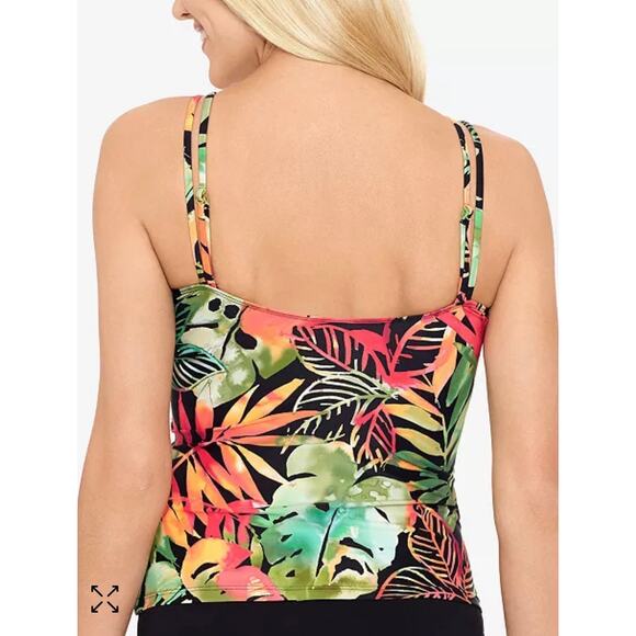 Lauren Ralph Lauren Tummy Control Tropical Tankini Top 8 NWT - Picture 2 of 6